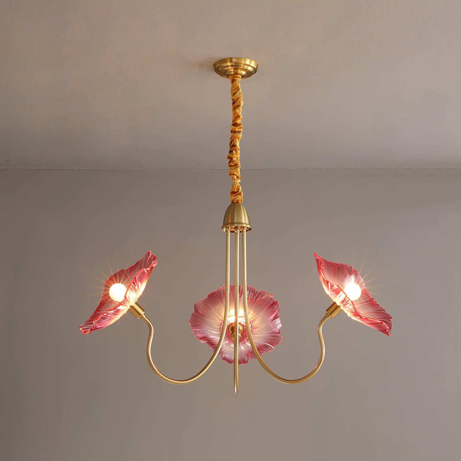 Verdal Frosted Leaf Chandelier