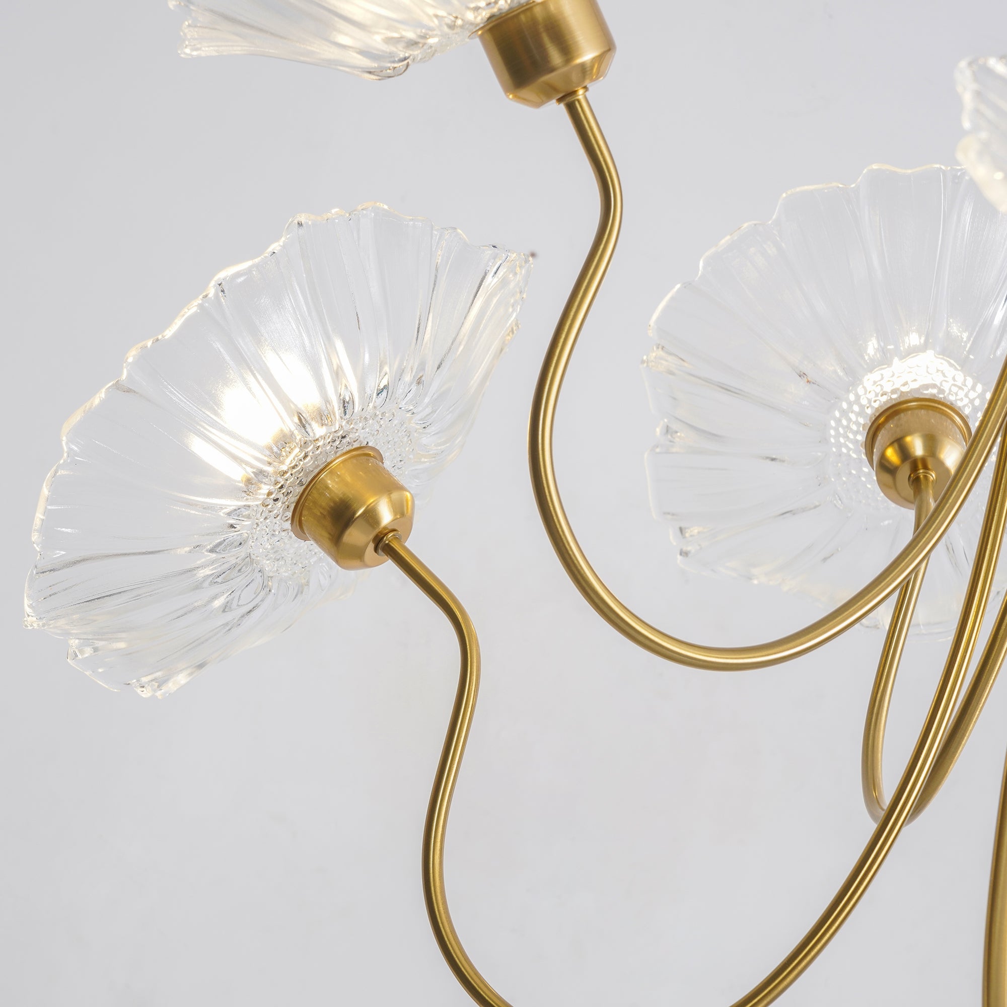 Verdal Frosted Leaf Chandelier