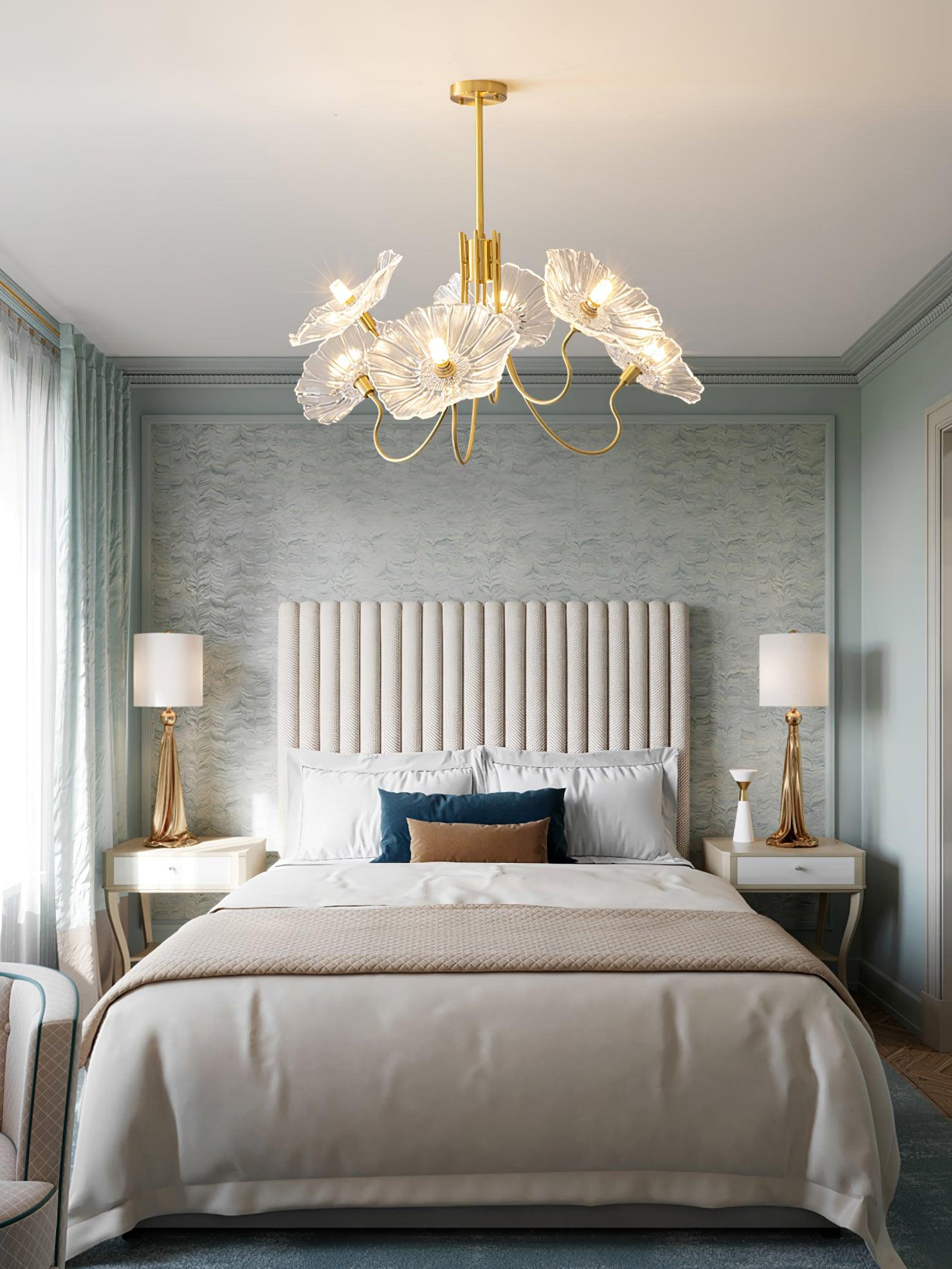 Verdal Frosted Leaf Chandelier