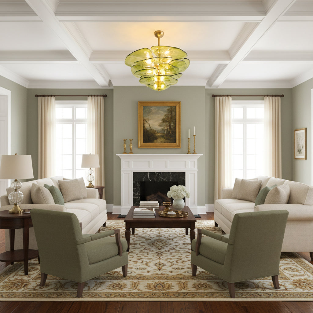 Corolla Tiered Glass Petal Chandelier