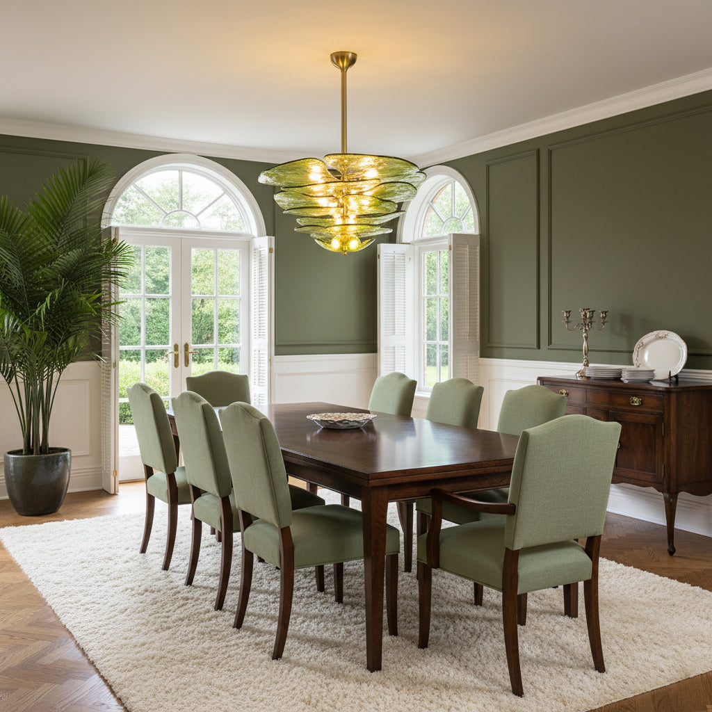 Corolla Tiered Glass Petal Chandelier