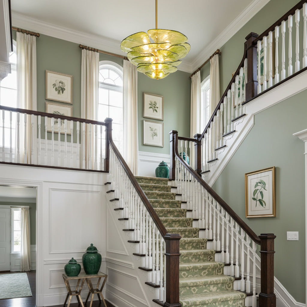 Corolla Tiered Glass Petal Chandelier