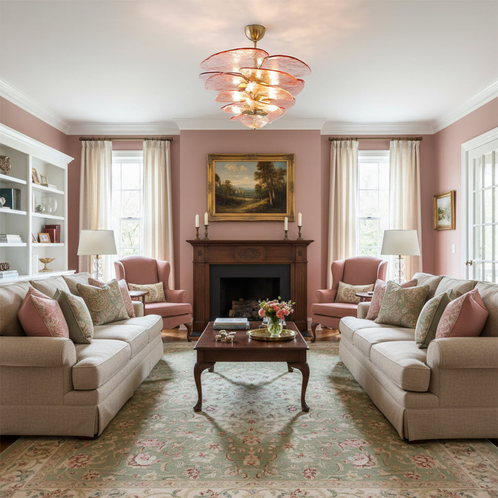 Corolla Tiered Glass Petal Chandelier