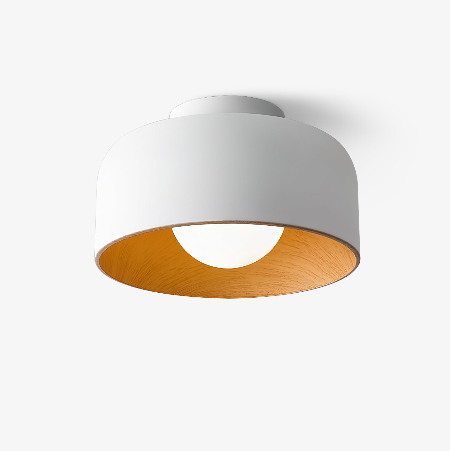 Nimbus Wood-Grain Globe Flush Mount