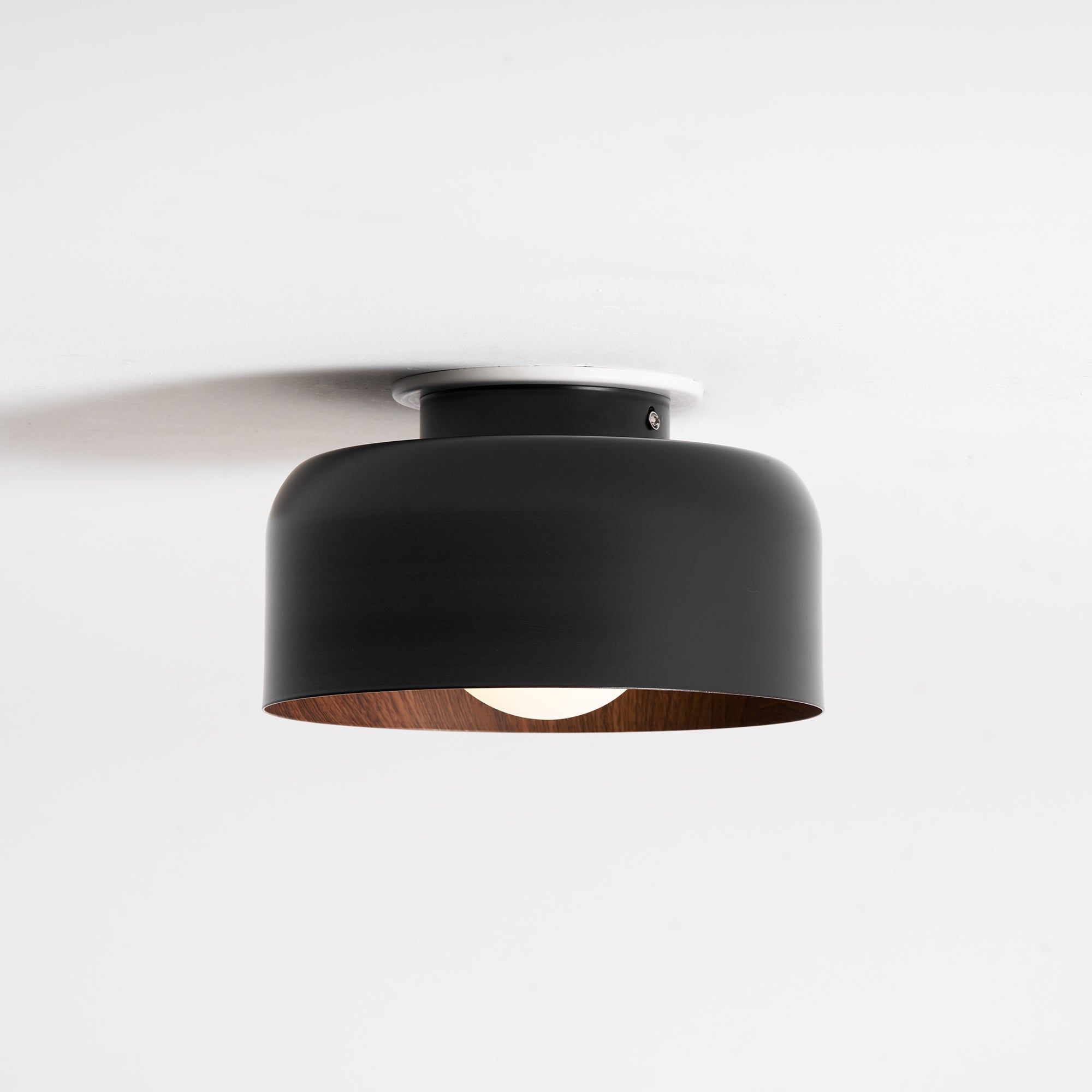 Nimbus Wood-Grain Globe Flush Mount