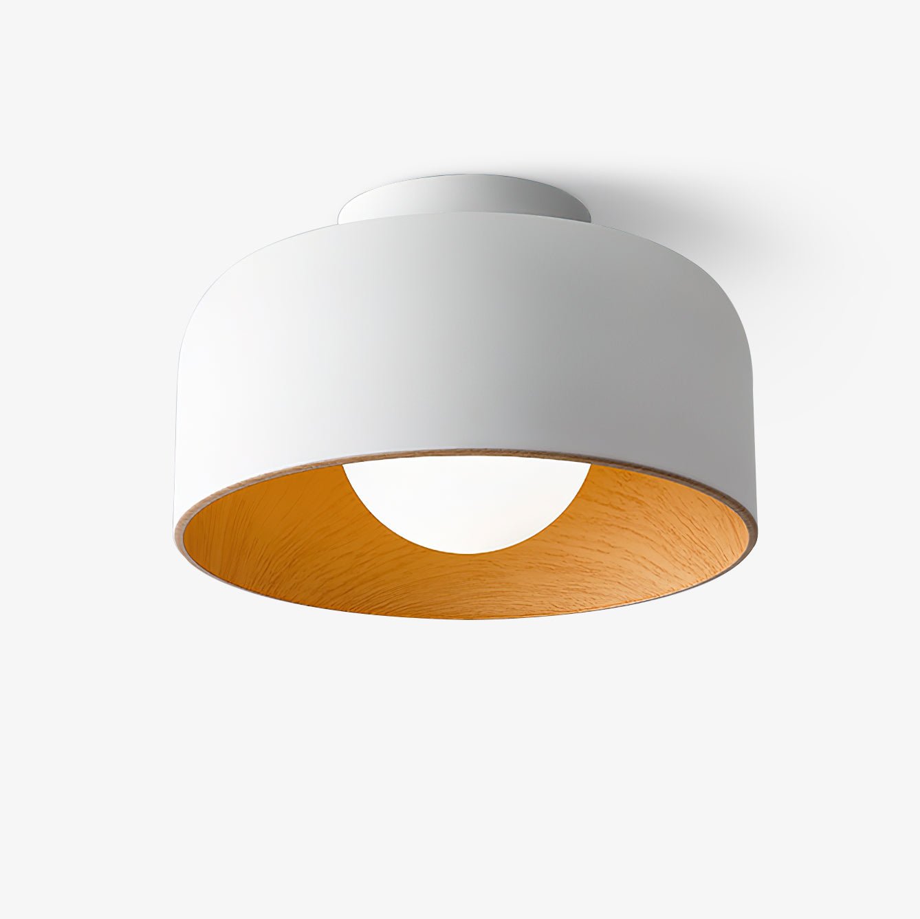 Nimbus Wood-Grain Globe Flush Mount