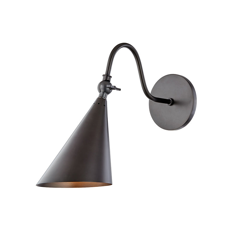 Swivel Brass Cone Wall Sconce