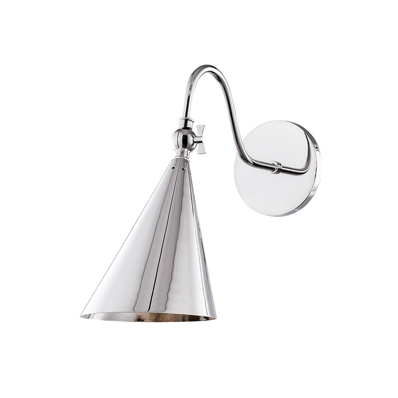 Swivel Brass Cone Wall Sconce