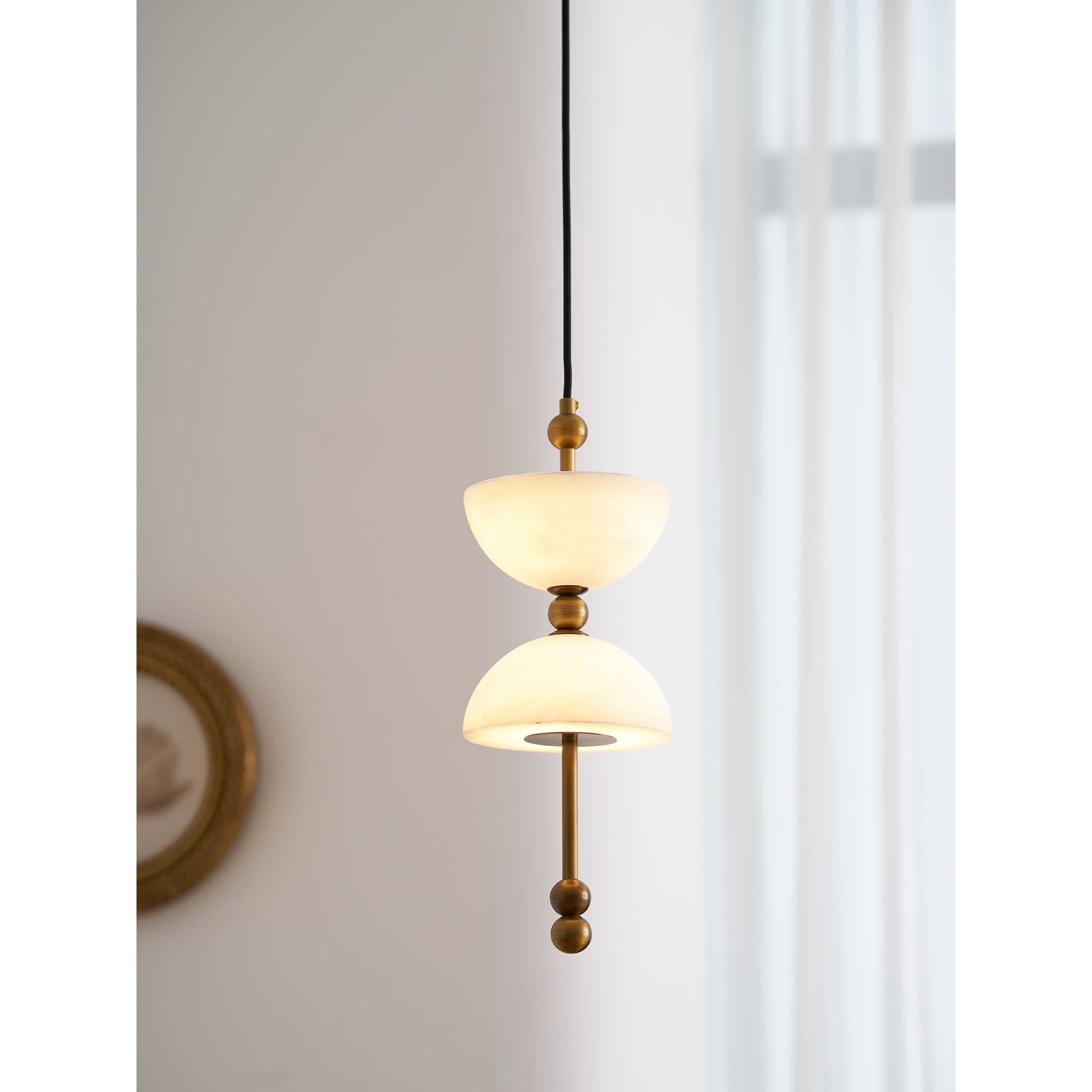 Sabine Alabaster Column Pendant