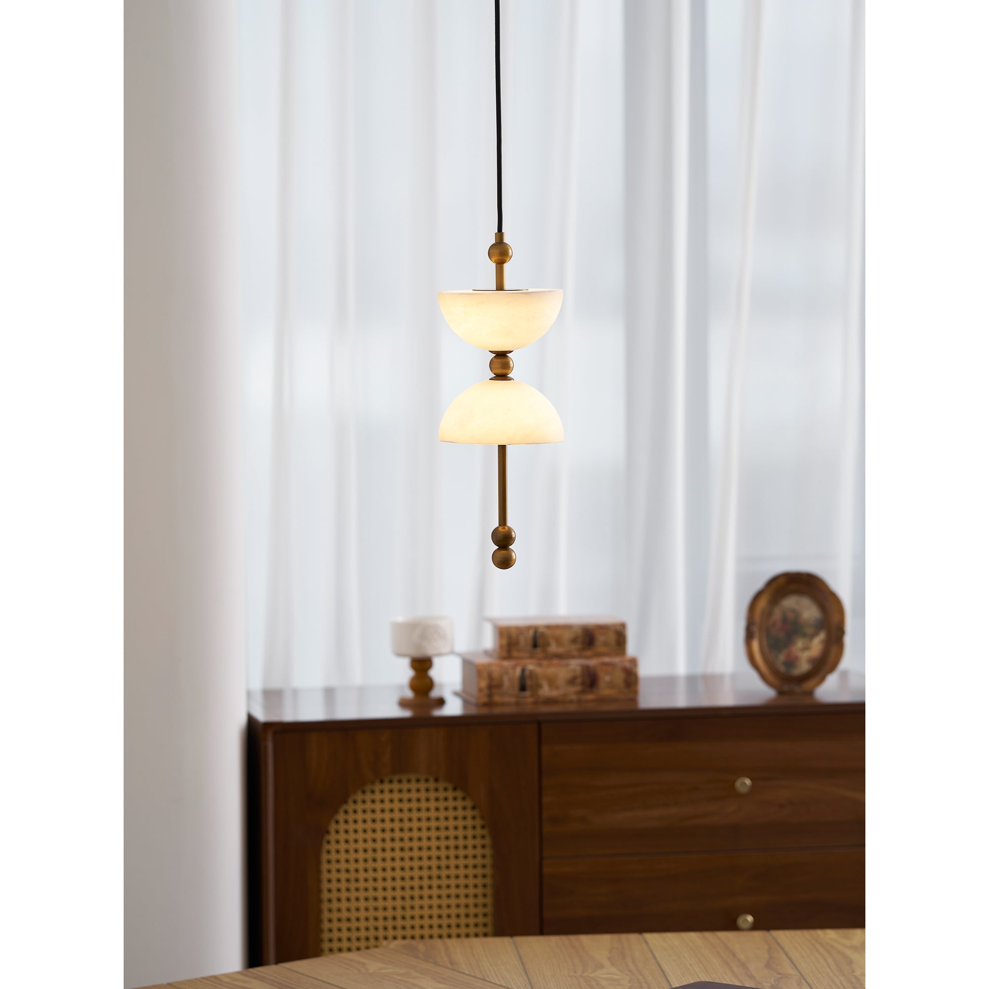 Sabine Alabaster Column Pendant