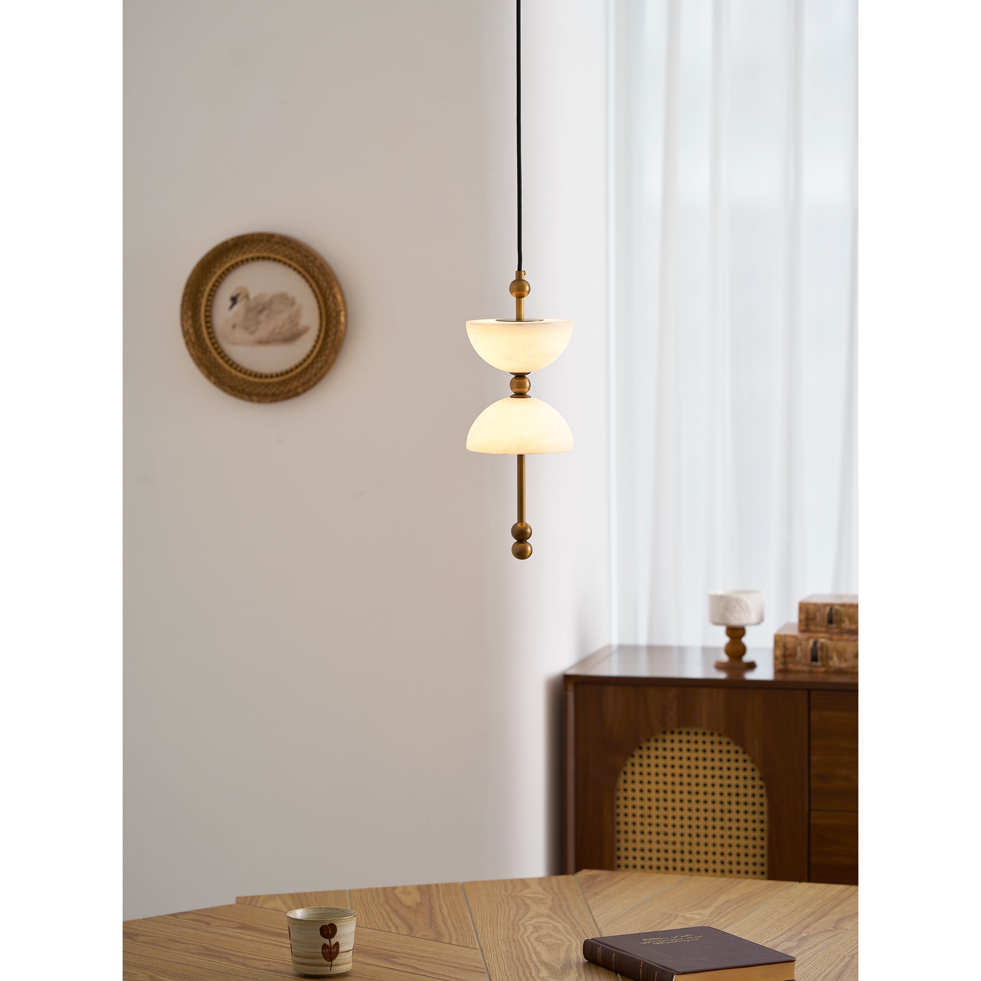 Sabine Alabaster Column Pendant
