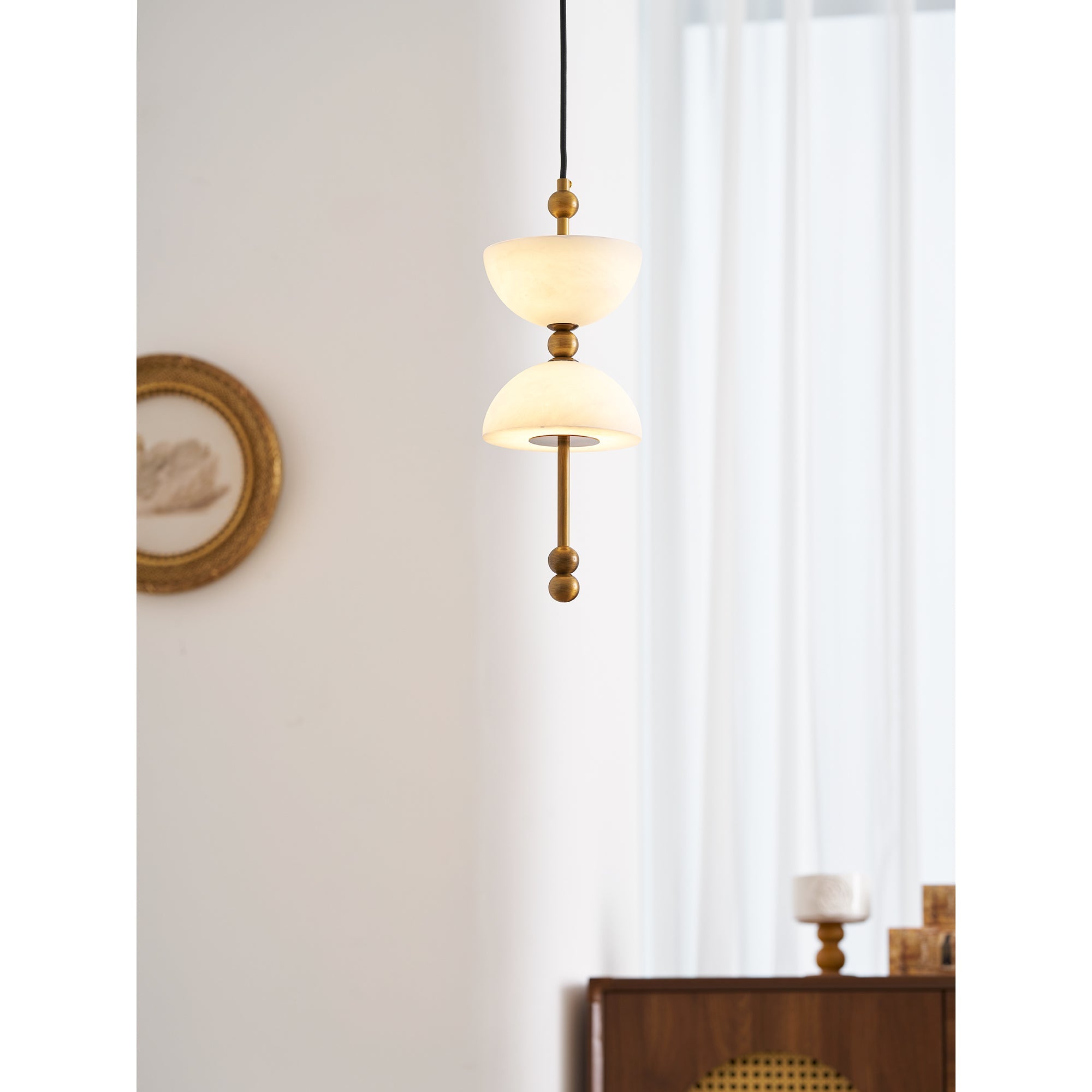 Sabine Alabaster Column Pendant