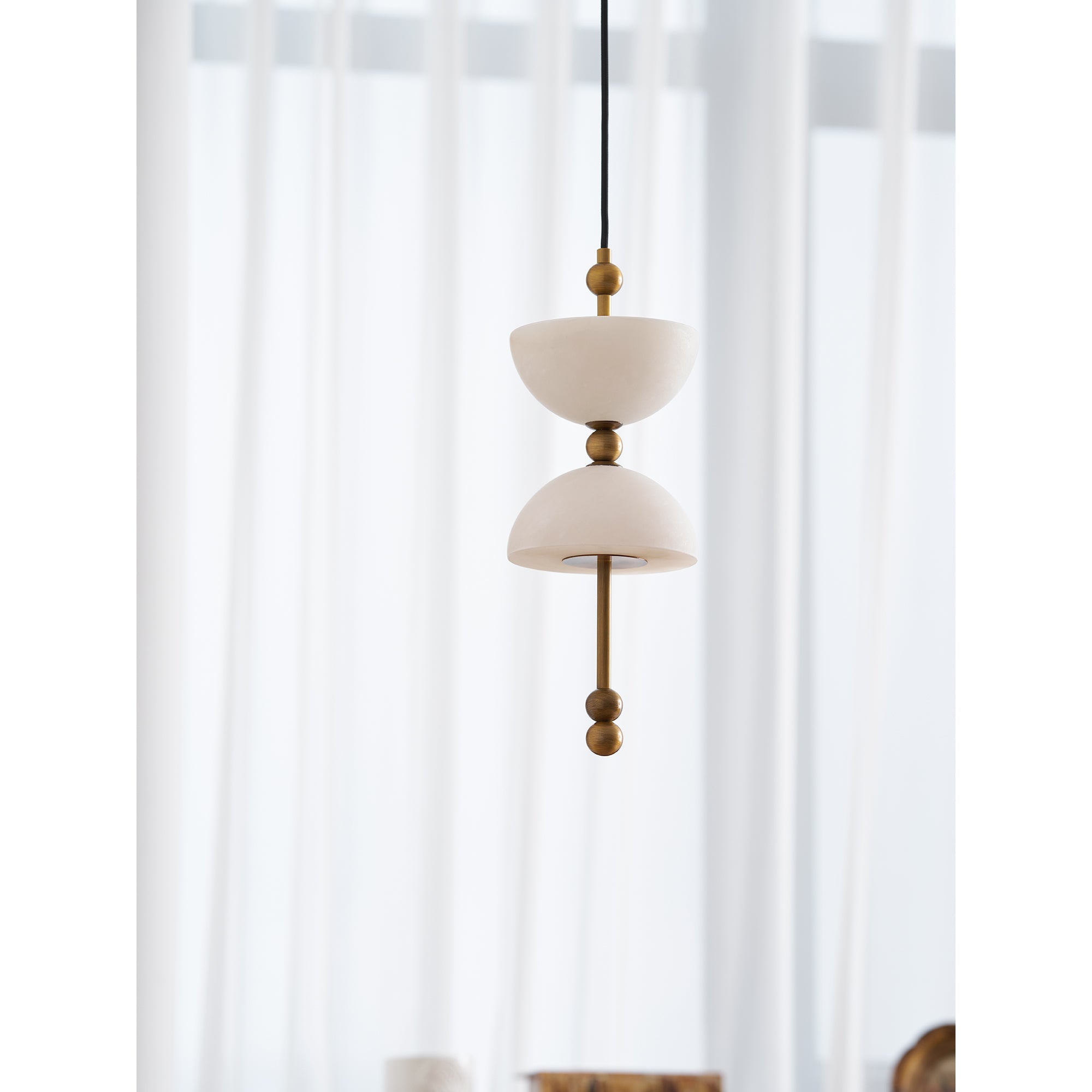 Sabine Alabaster Column Pendant
