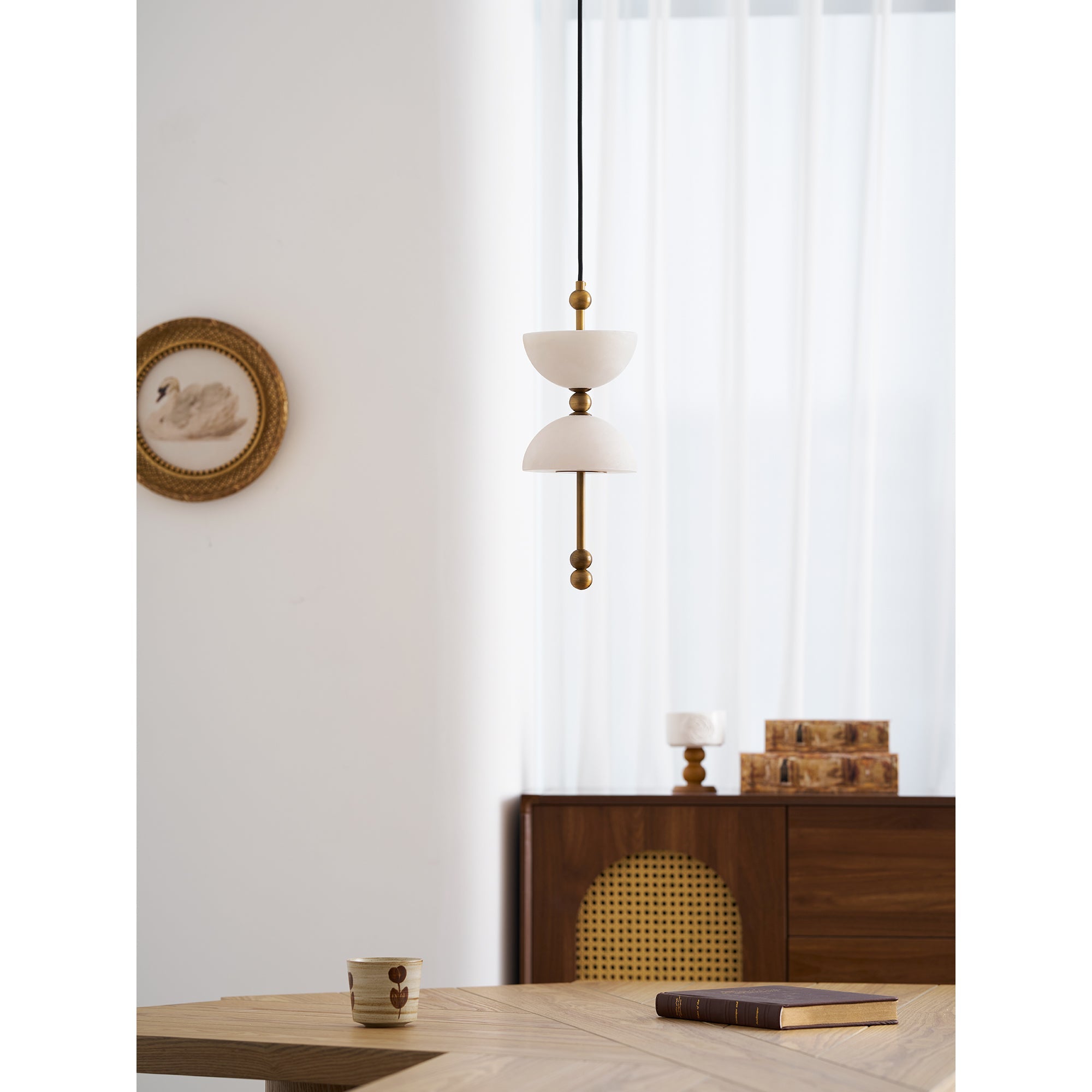 Sabine Alabaster Column Pendant