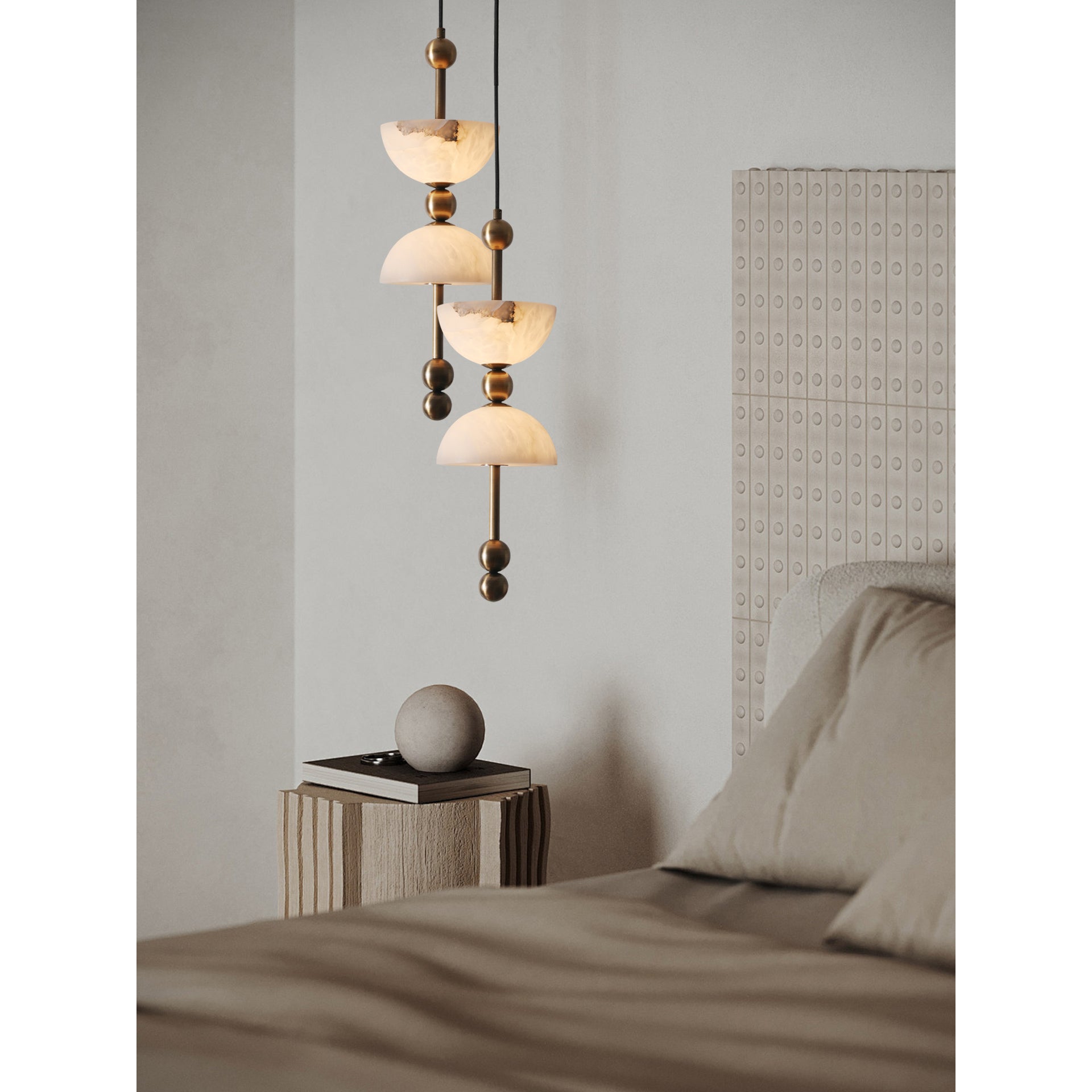 Sabine Alabaster Column Pendant