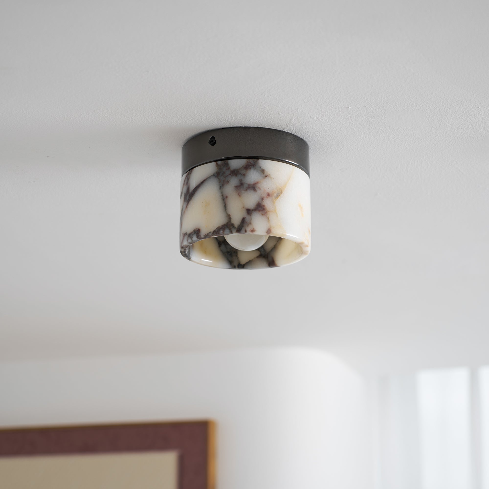 Viola Marble Cylinder Flush Mount
