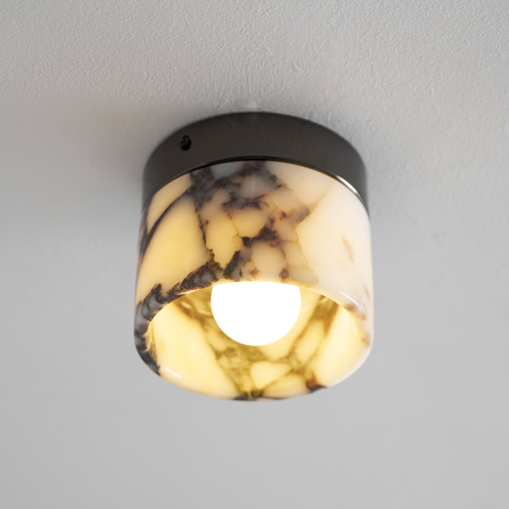 Viola Marble Cylinder Flush Mount