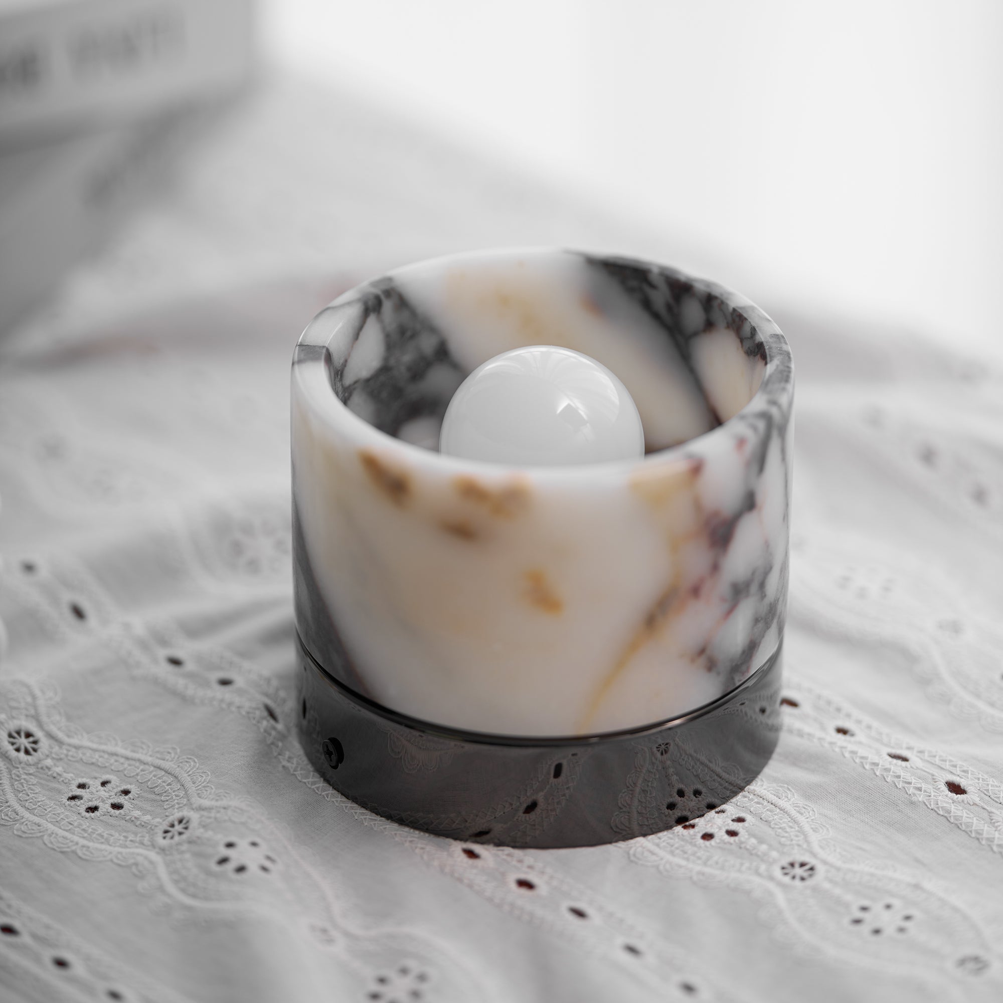Viola Marble Cylinder Flush Mount