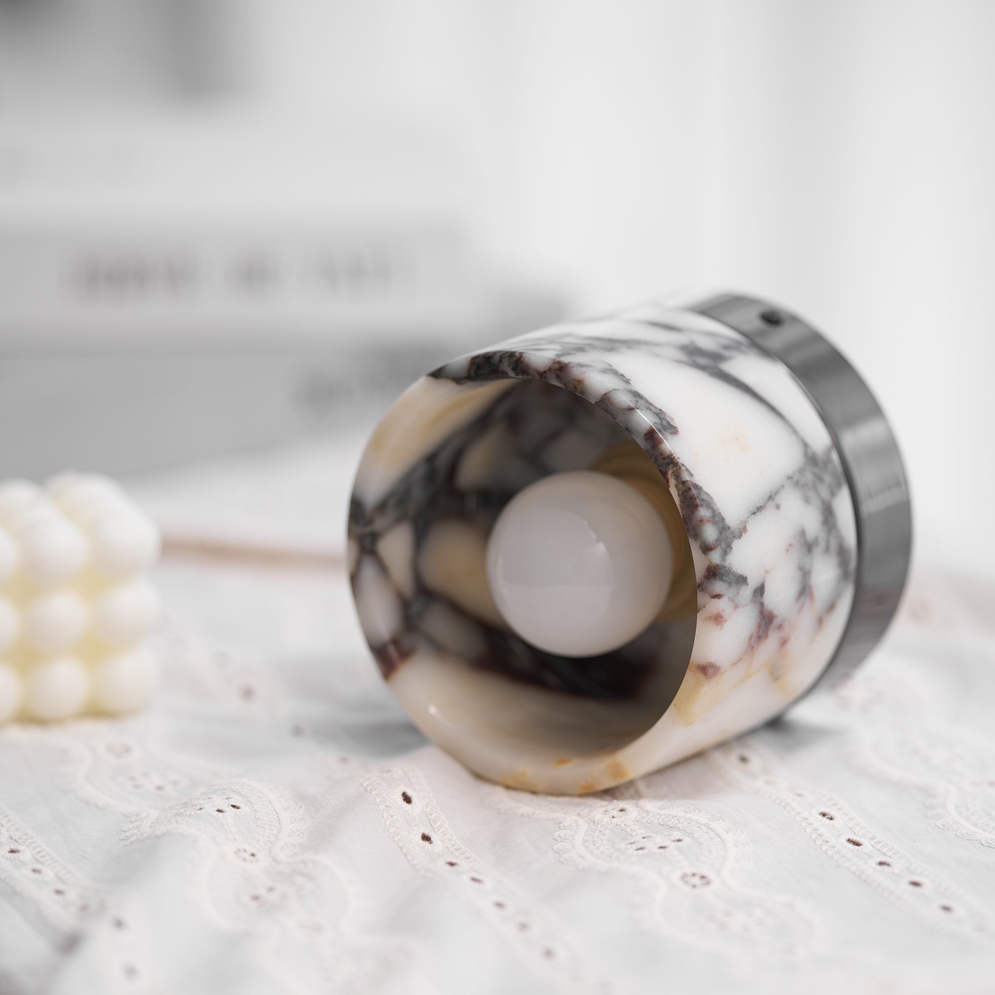 Viola Marble Cylinder Flush Mount