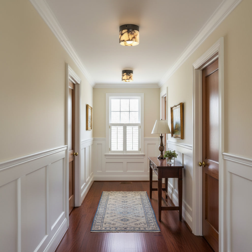 Viola Marble Cylinder Flush Mount