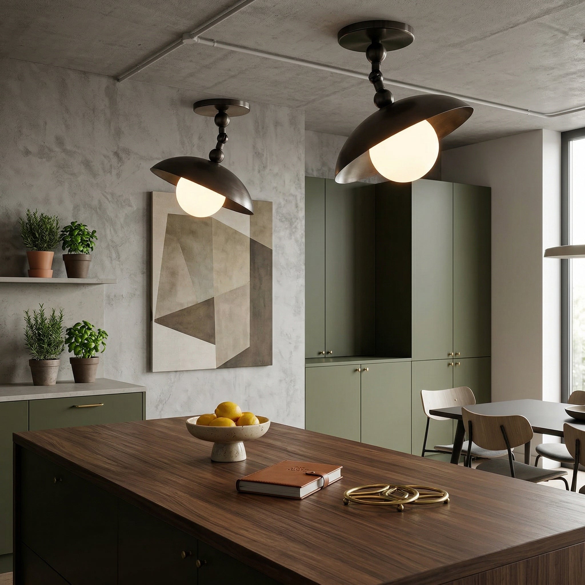 Odell Semi-Flush Ceiling Lamp