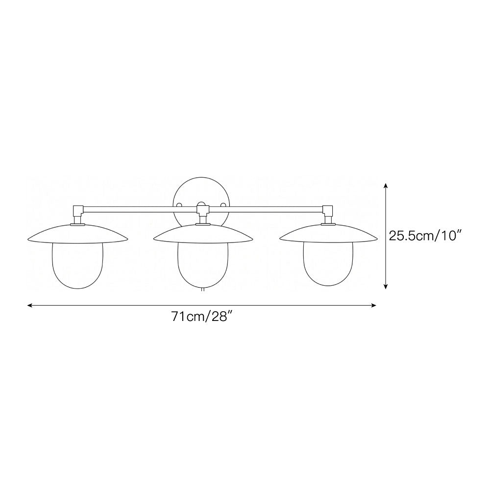 Twin Dome Plug-in Brass Wall Sconce