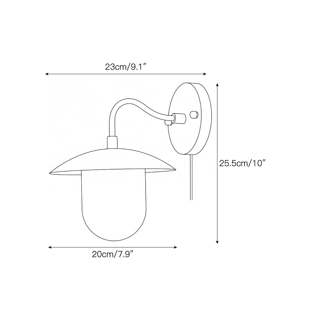 Twin Dome Plug-in Brass Wall Sconce