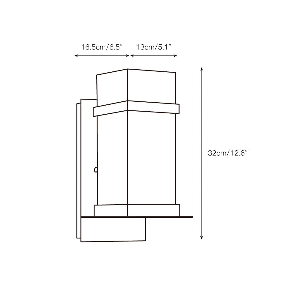 Clear Glass Porch Wall Lantern