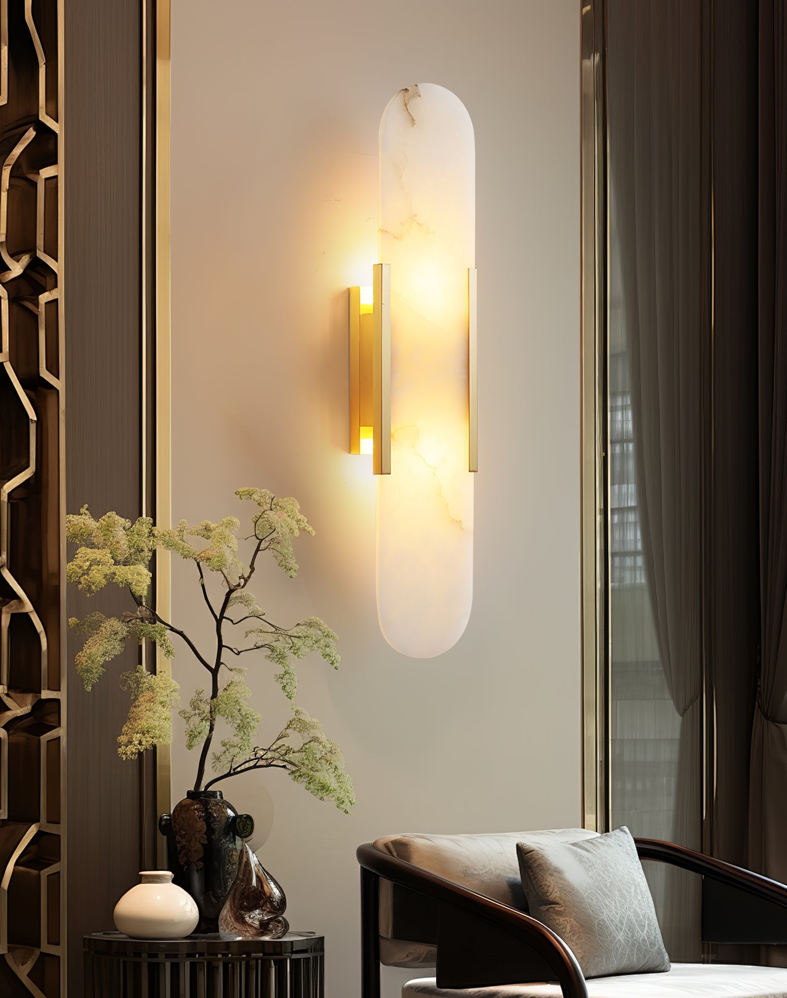 Lumia Stone Column Sconce