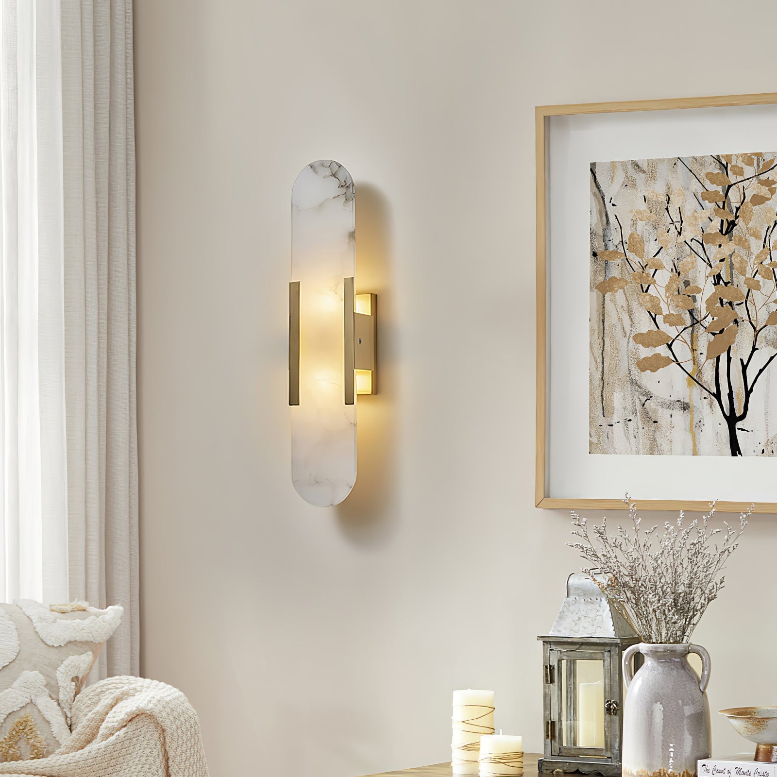 Lumia Stone Column Sconce