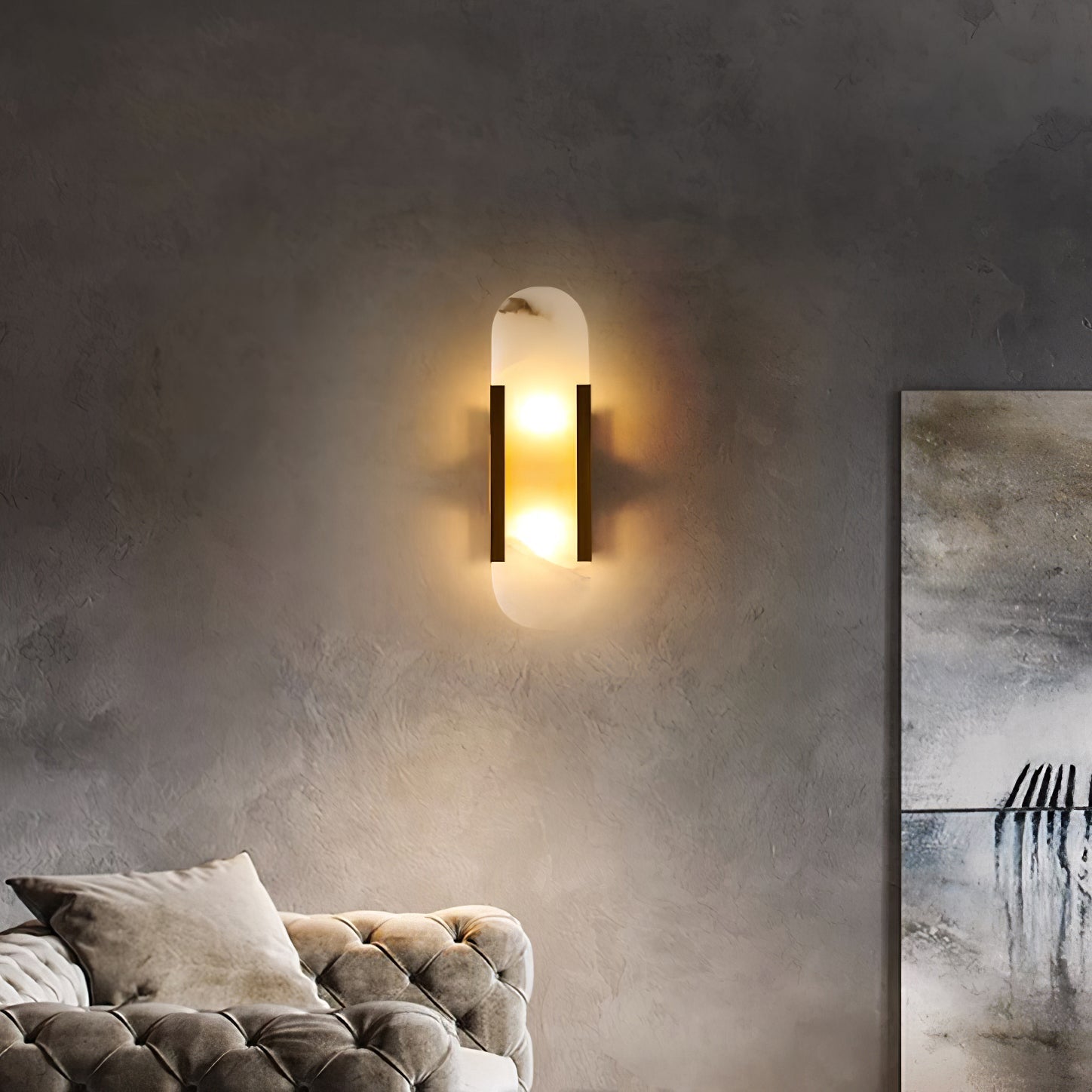 Lumia Stone Column Sconce