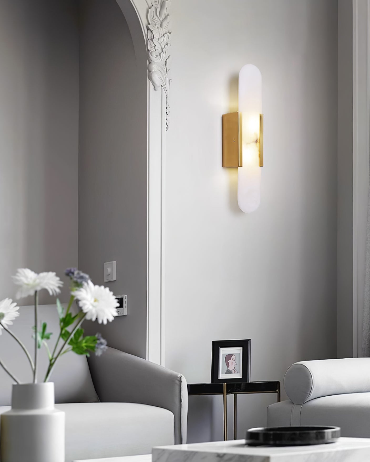 Lumia Stone Column Sconce