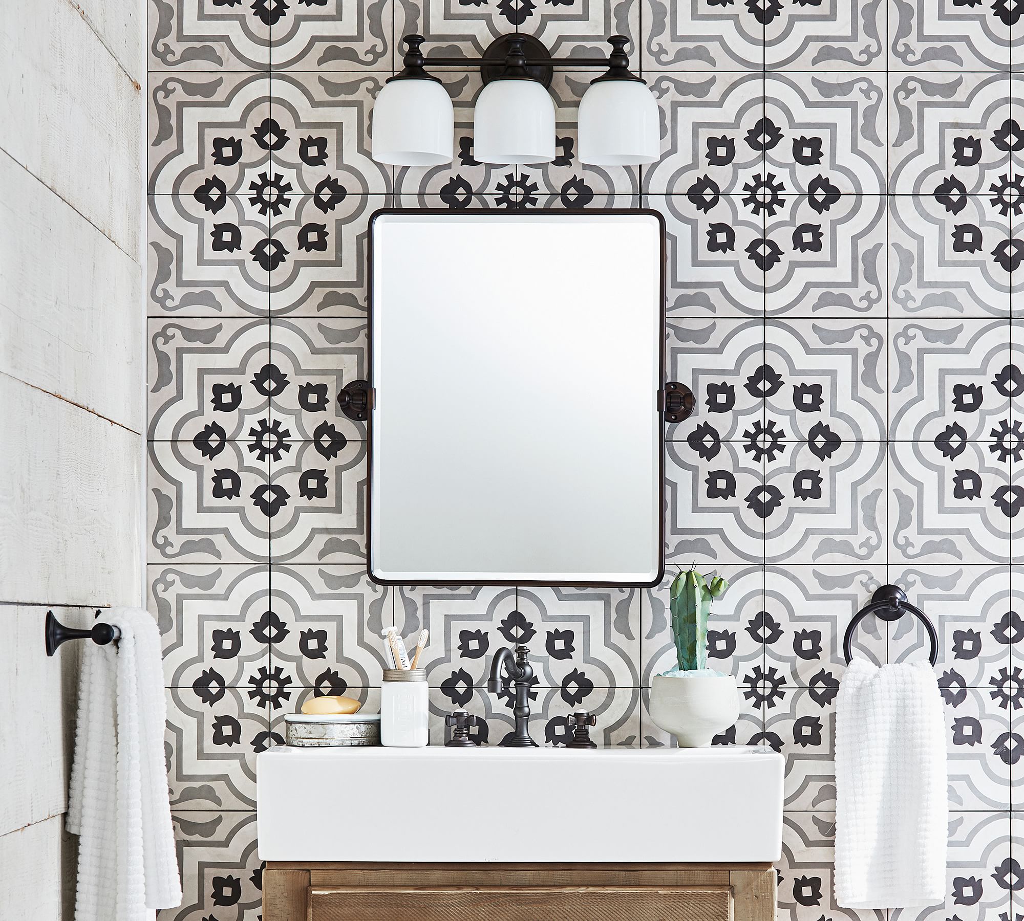 Medallion Milk Glass Sconce