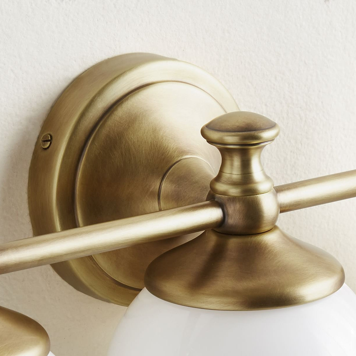 Medallion Milk Glass Sconce