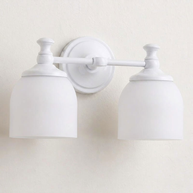 Medallion Milk Glass Sconce
