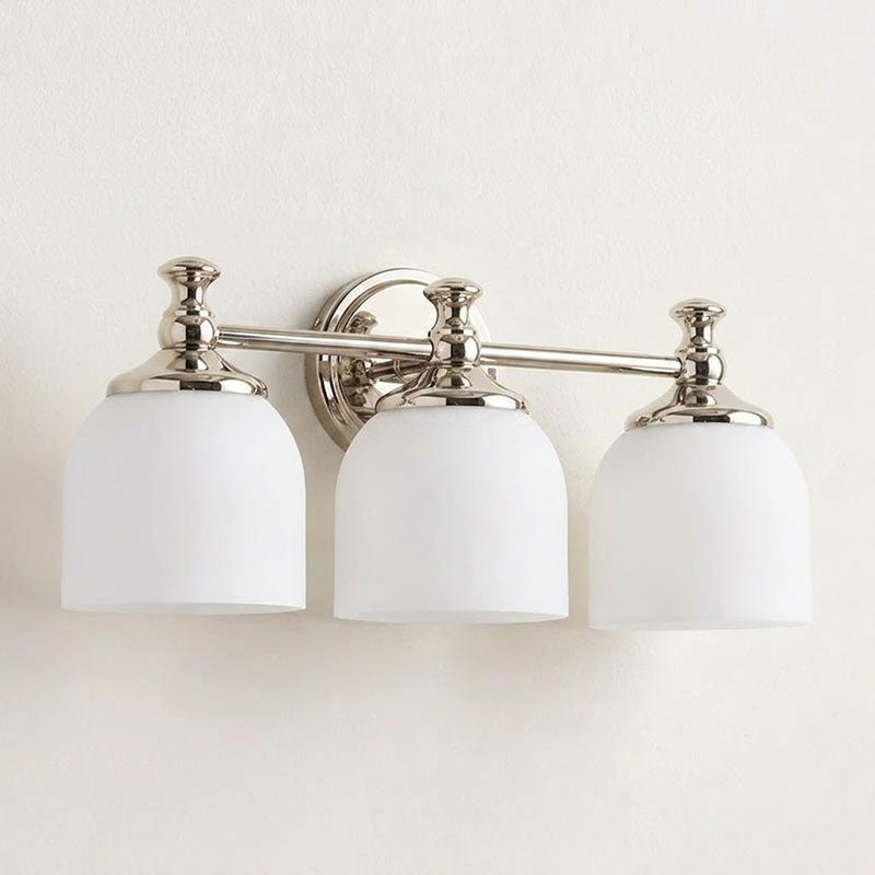 Medallion Milk Glass Sconce