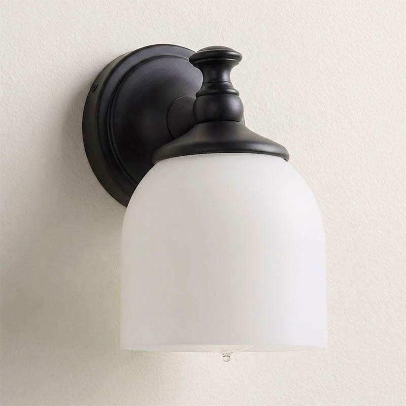 Medallion Milk Glass Sconce