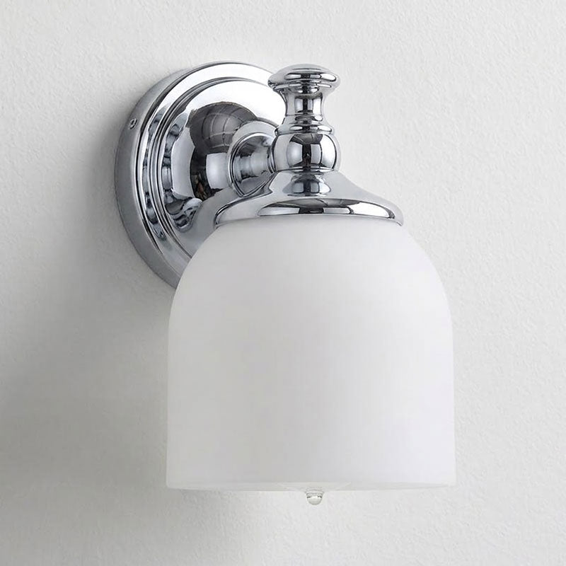 Medallion Milk Glass Sconce