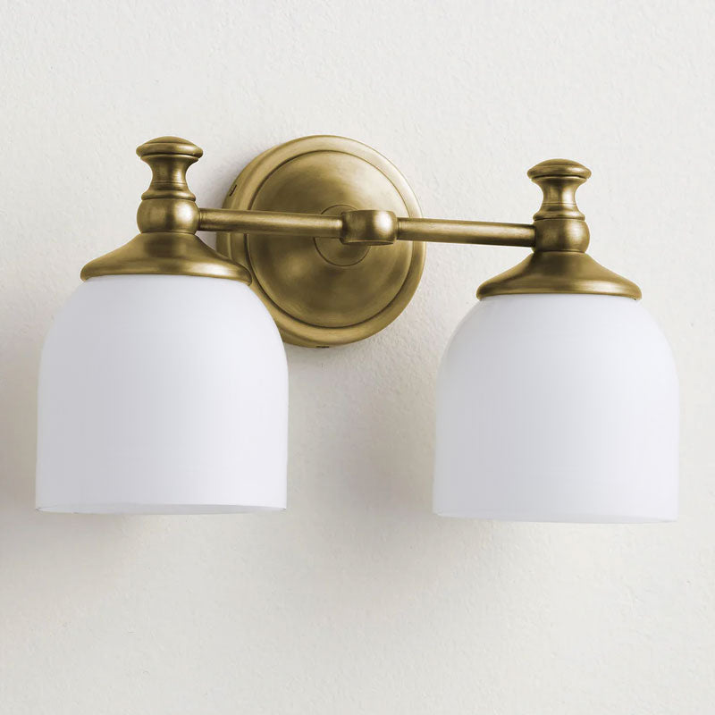 Medallion Milk Glass Sconce