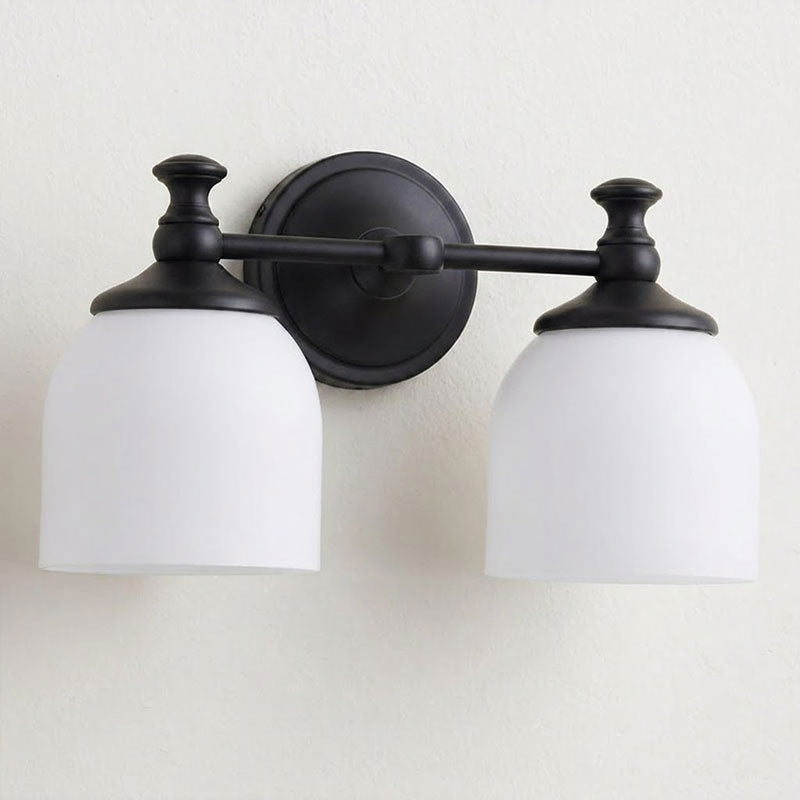 Medallion Milk Glass Sconce