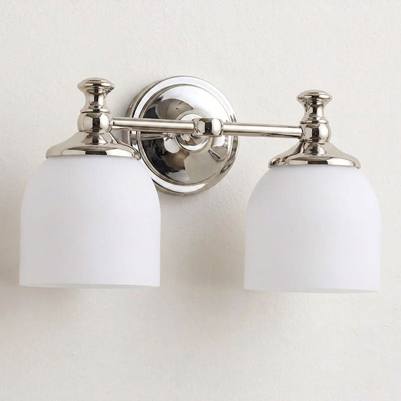 Medallion Milk Glass Sconce