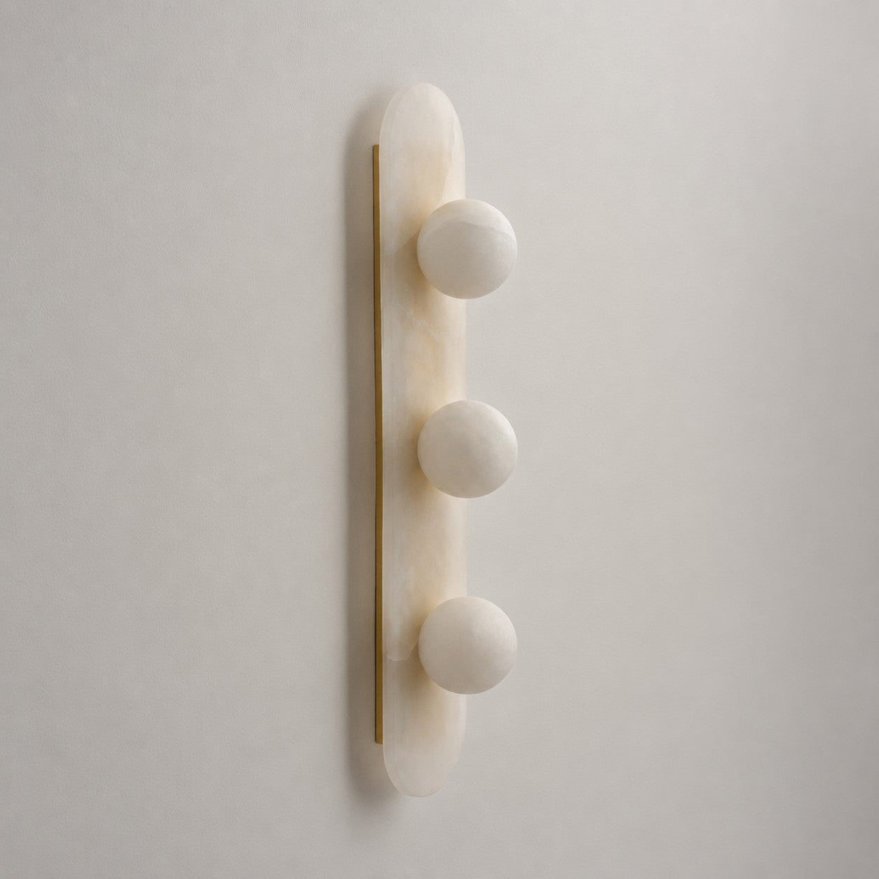 Tiered Alabaster Stone Wall Sconce