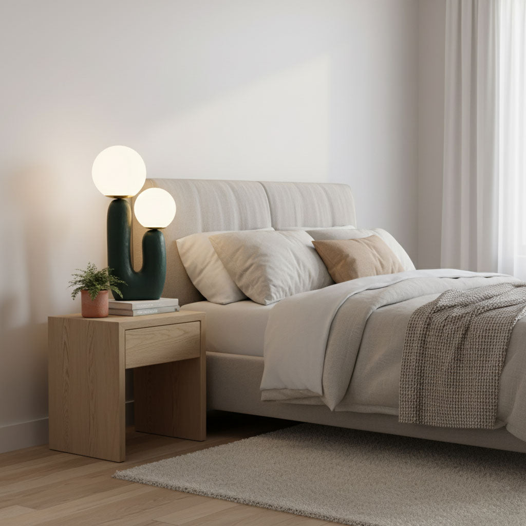 Bolla Opal Glass & Resin Table Lamp