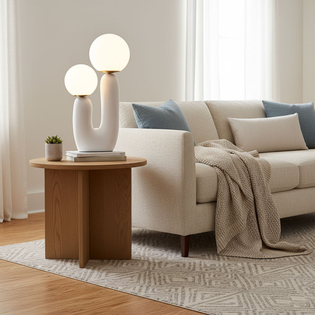 Bolla Opal Glass & Resin Table Lamp