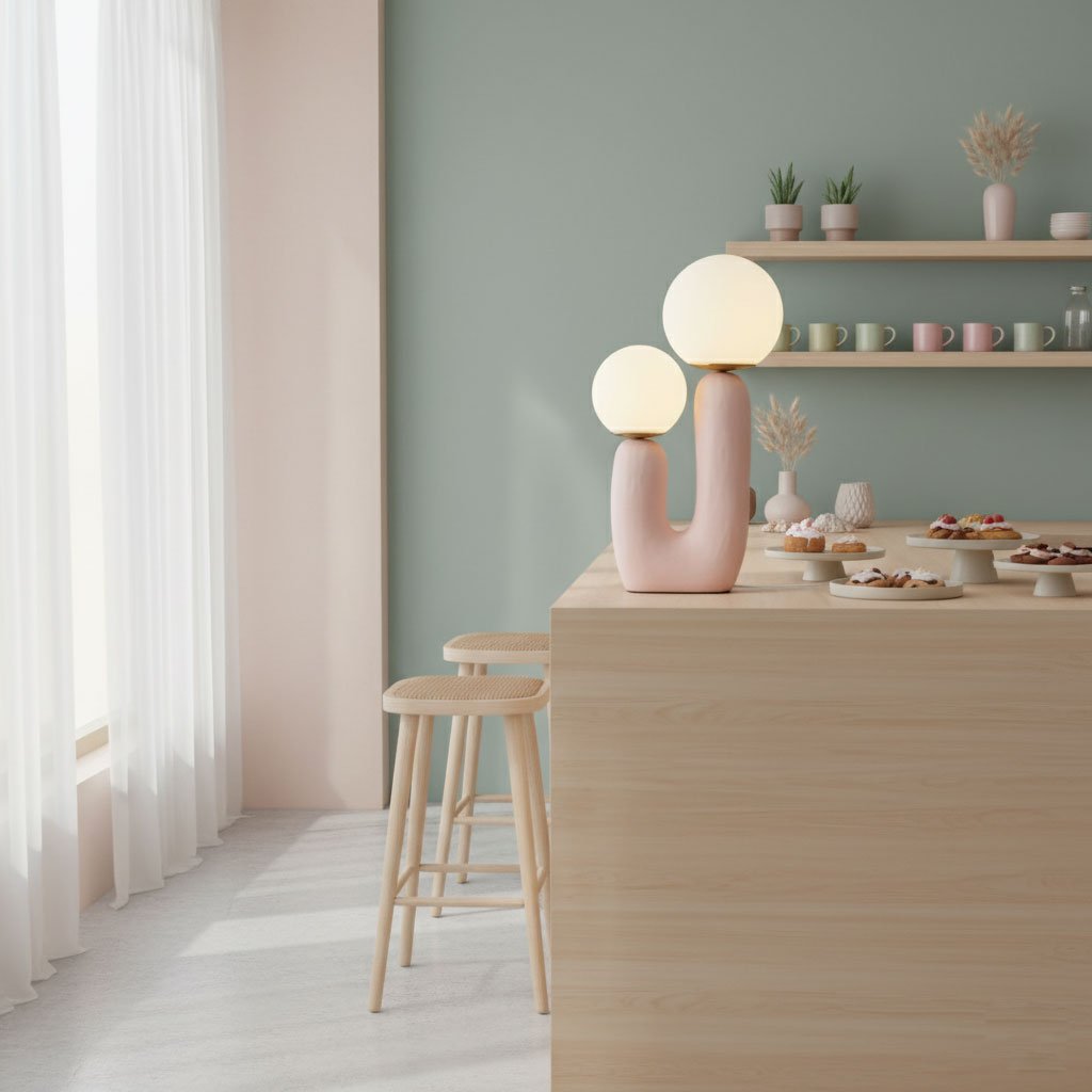 Bolla Opal Glass & Resin Table Lamp