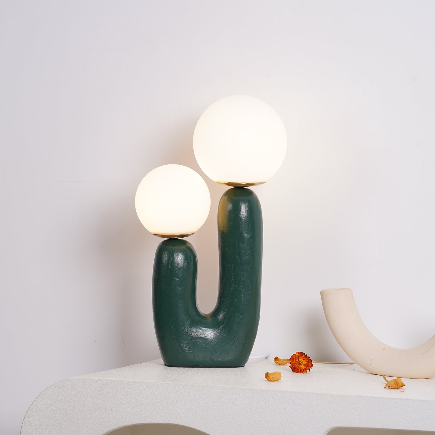 Bolla Opal Glass & Resin Table Lamp