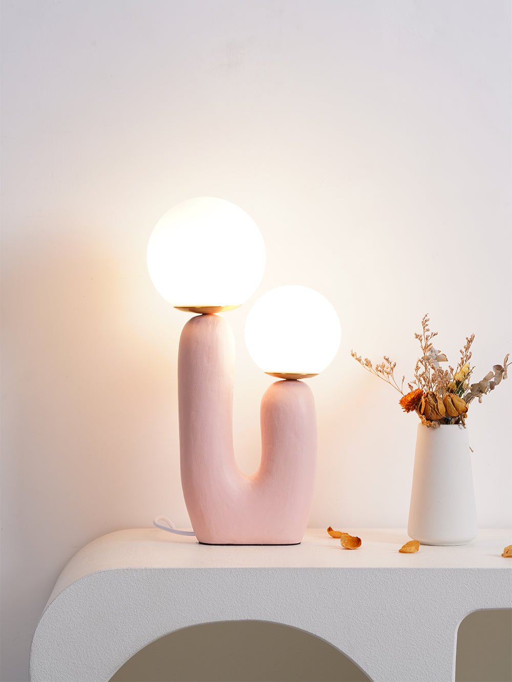 Bolla Opal Glass & Resin Table Lamp