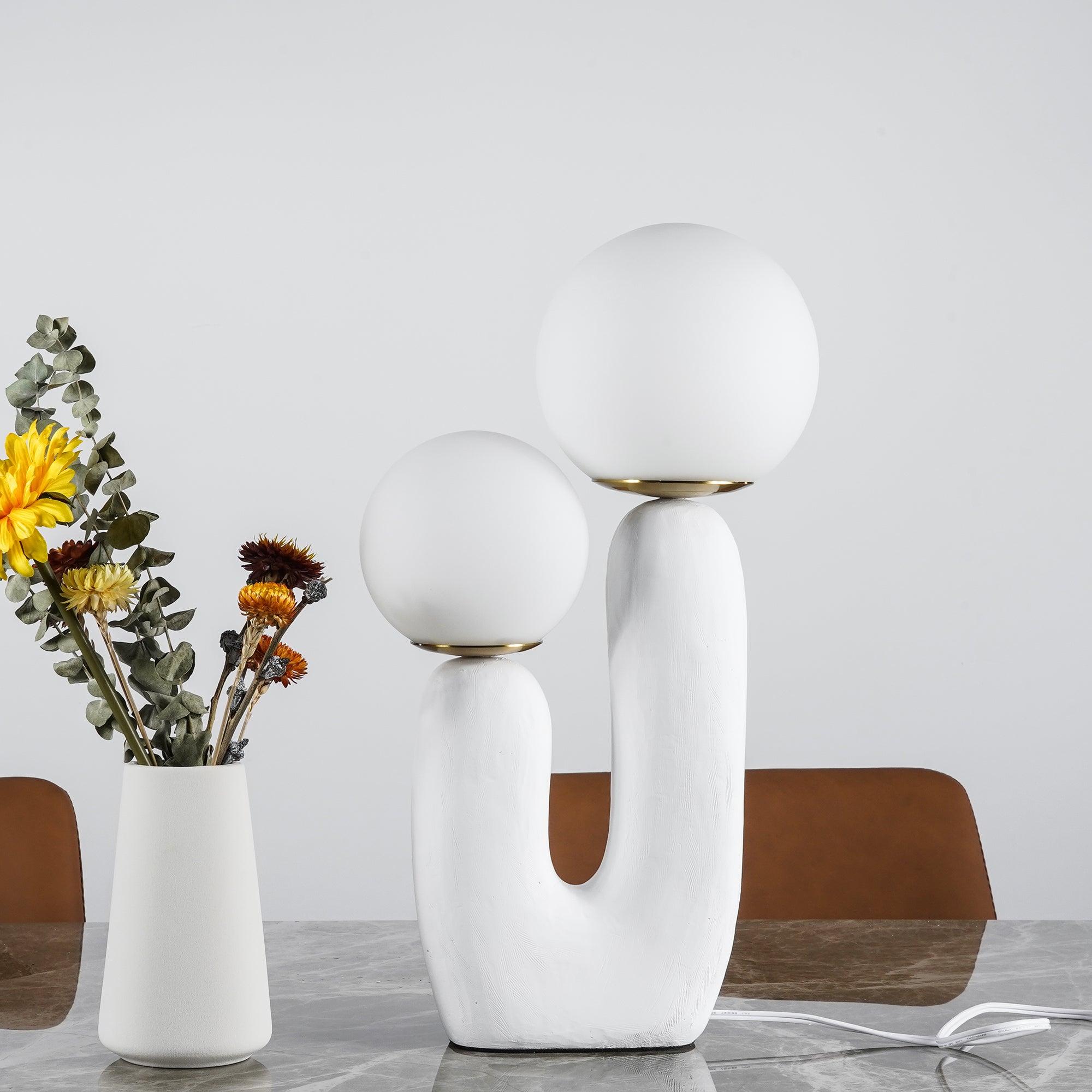 Bolla Opal Glass & Resin Table Lamp