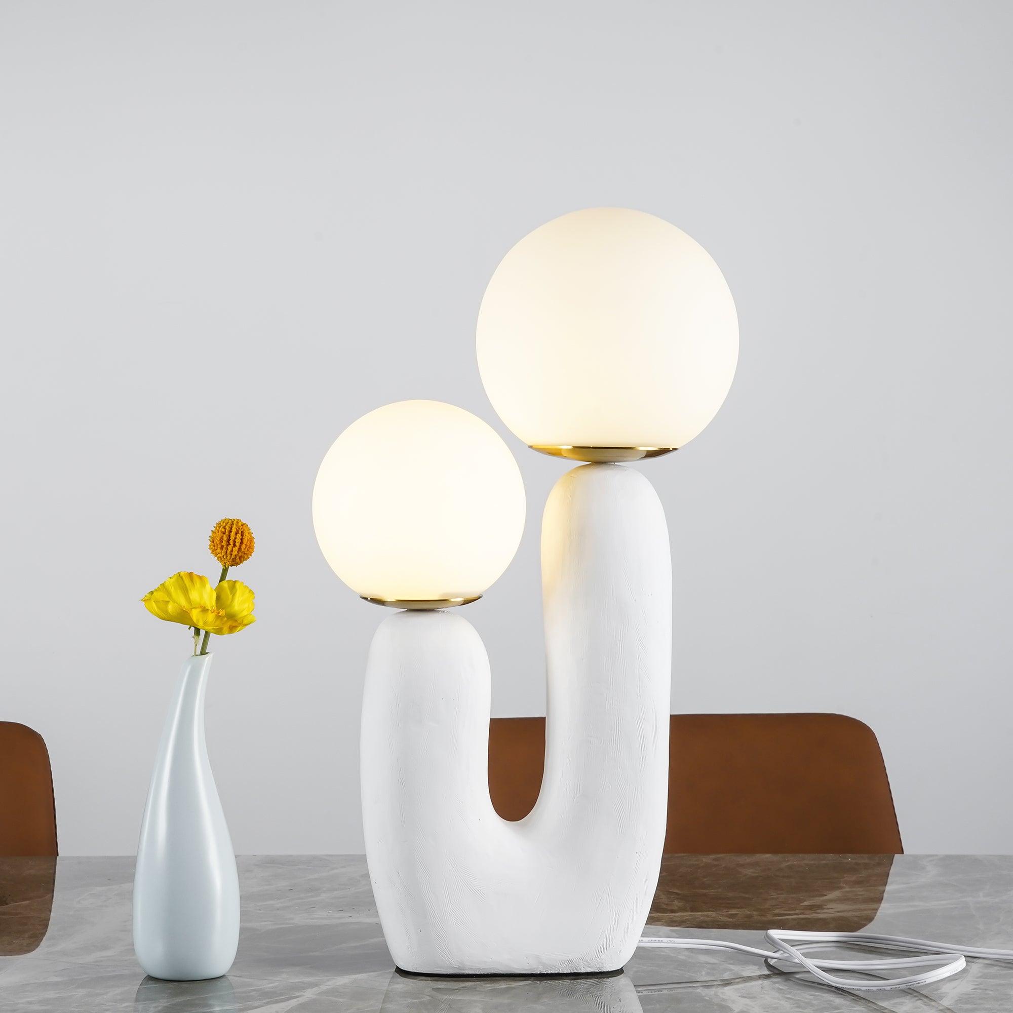 Bolla Opal Glass & Resin Table Lamp