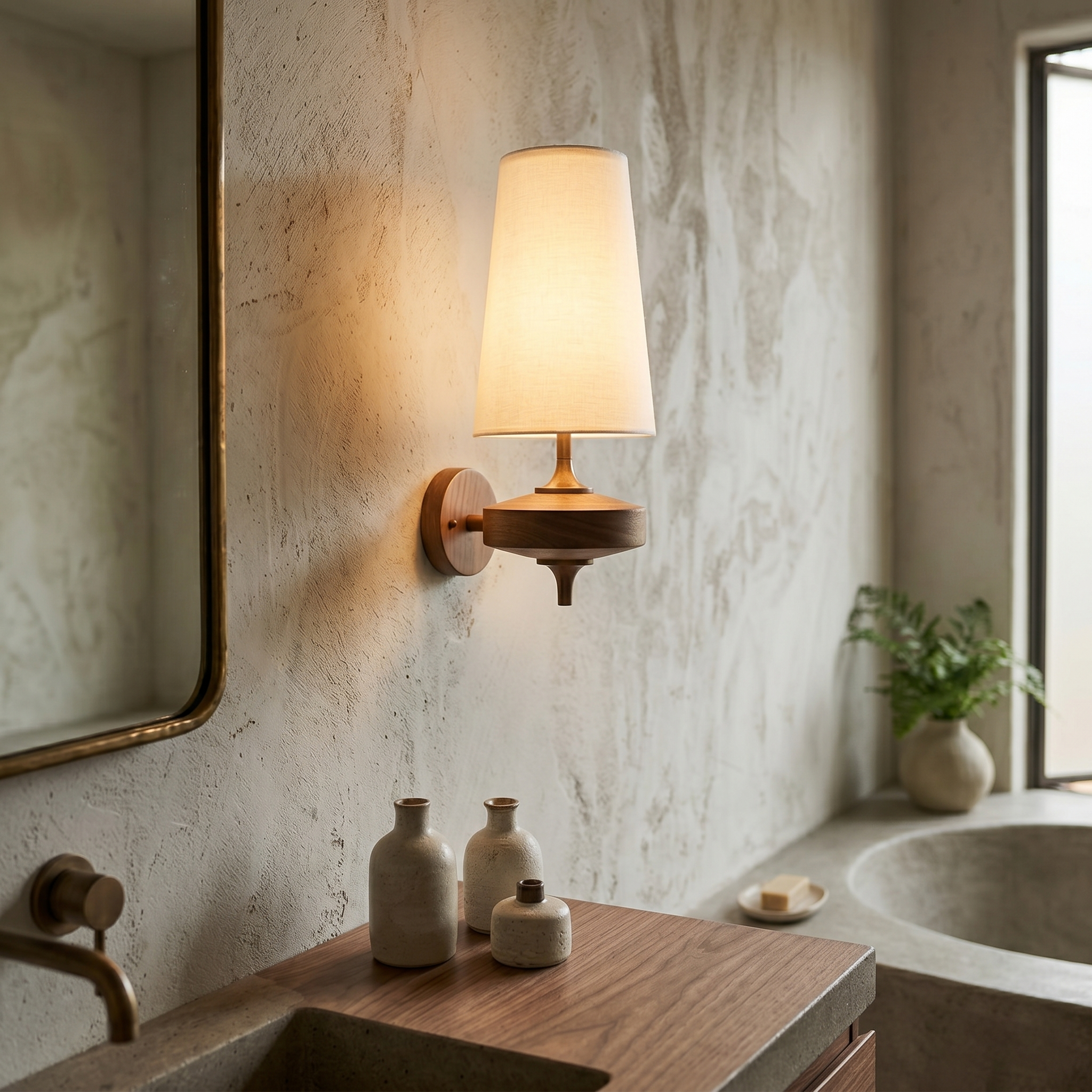 Nikau Walnut Wall Sconce